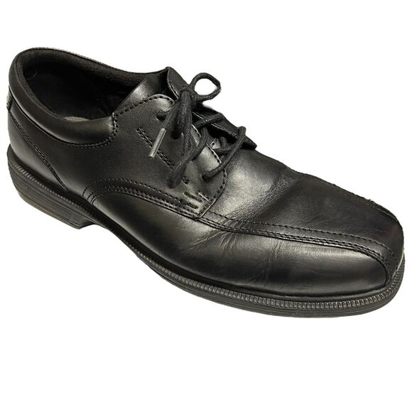 Florsheim Shoes Mens Size 10.5 D Crossover Work Soft Toe Black Leather - Picture 1 of 8